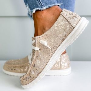 BNIB Metallic Leopard Slip-Ons